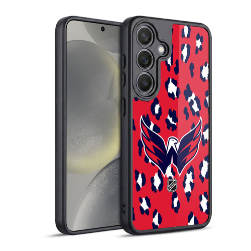 NHL Washington Capitals Leopard Pattern Gel Armour Case For Samsung Galaxy S24 5G