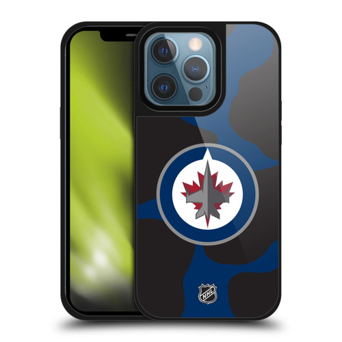 NHL Winnipeg Jets Cow Pattern Gel Armour Case For Apple iPhone 13 Pro