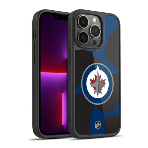 NHL Winnipeg Jets Cow Pattern Gel Armour Case For Apple iPhone 13 Pro