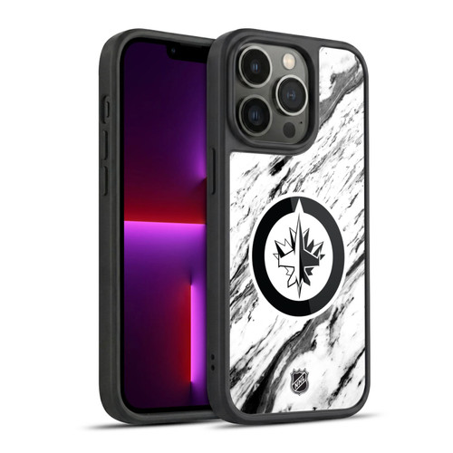 NHL Winnipeg Jets Marble Gel Armour Case For Apple iPhone 13 Pro