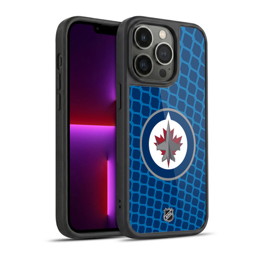 NHL Winnipeg Jets Net Pattern Gel Armour Case For Apple iPhone 13 Pro