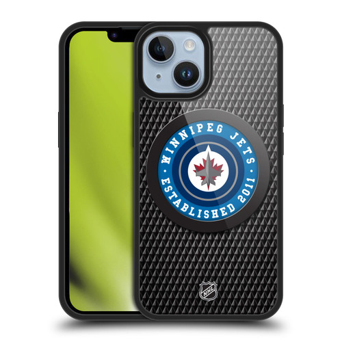 NHL Winnipeg Jets Puck Texture Gel Armour Case For Apple iPhone 14