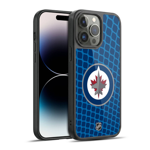 NHL Winnipeg Jets Net Pattern Gel Armour Case For Apple iPhone 14 Pro Max