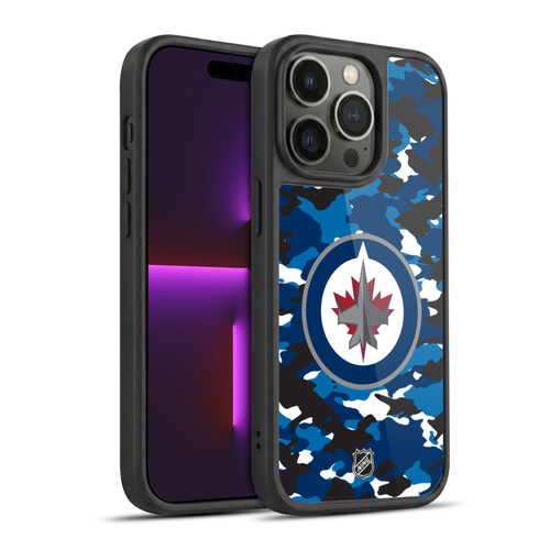 NHL Winnipeg Jets Camouflage Gel Armour Case For Apple iPhone 14 Pro