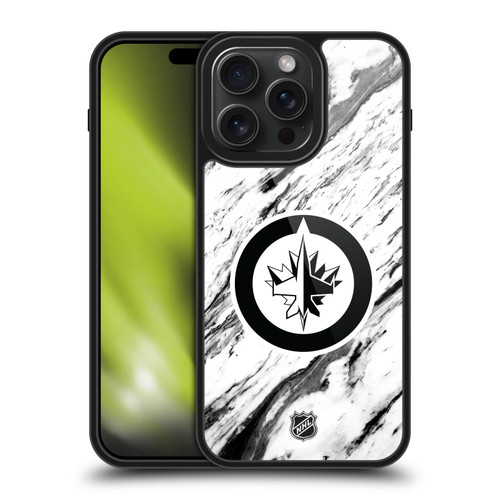 NHL Winnipeg Jets Marble Gel Armour Case For Apple iPhone 15 Pro Max NHL Winnipeg Jets Marble Gel Armour Case For Apple iPhone 15 Pro Max
