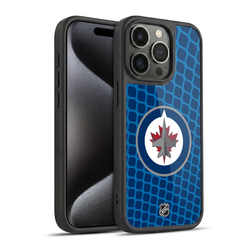 NHL Winnipeg Jets Net Pattern Gel Armour Case For Apple iPhone 15 Pro