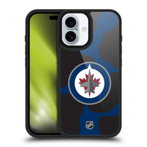 NHL Winnipeg Jets Cow Pattern Gel Armour Case For Apple iPhone 16 NHL Winnipeg Jets Cow Pattern Gel Armour Case For Apple iPhone 16