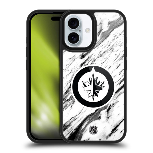 NHL Winnipeg Jets Marble Gel Armour Case For Apple iPhone 16