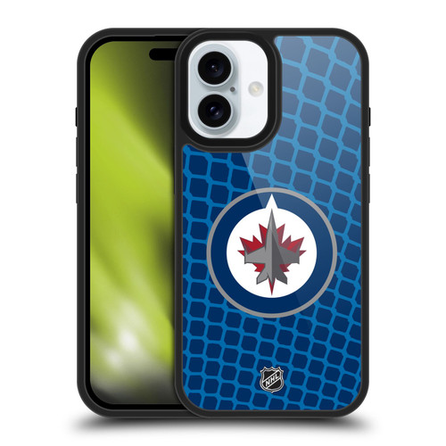 NHL Winnipeg Jets Net Pattern Gel Armour Case For Apple iPhone 16