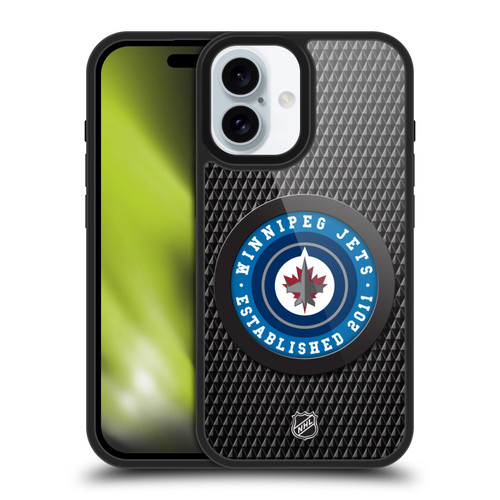 NHL Winnipeg Jets Puck Texture Gel Armour Case For Apple iPhone 16