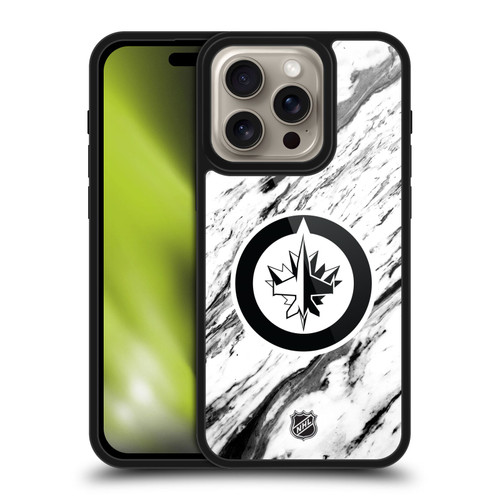 NHL Winnipeg Jets Marble Gel Armour Case For Apple iPhone 16 Pro NHL Winnipeg Jets Marble Gel Armour Case For Apple iPhone 16 Pro