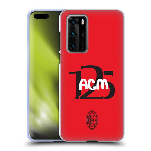 AC Milan 125th Anniversary Typography Soft Gel Case for Huawei P40 5G