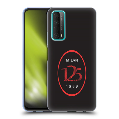 AC Milan 125th Anniversary Black Logo Soft Gel Case for Huawei P Smart (2021)