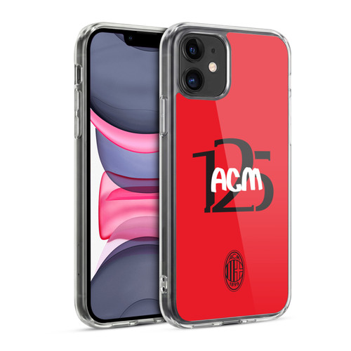 AC Milan 125th Anniversary Typography Soft Gel Case for Apple iPhone 11