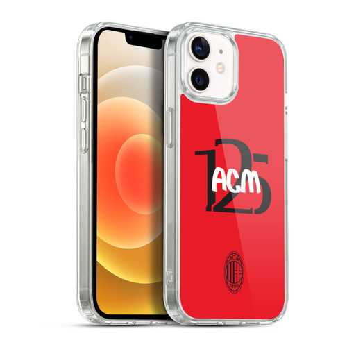 AC Milan 125th Anniversary Typography Soft Gel Case for Apple iPhone 12 / iPhone 12 Pro & MagSafe