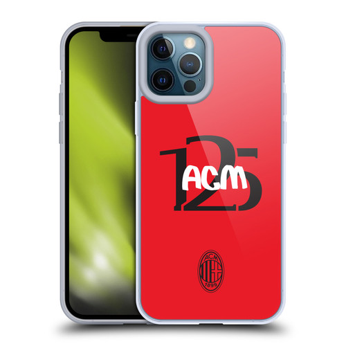 AC Milan 125th Anniversary Typography Soft Gel Case for Apple iPhone 12 Pro Max
