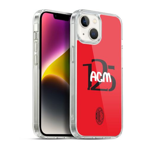 AC Milan 125th Anniversary Typography Soft Gel Case for Apple iPhone 14