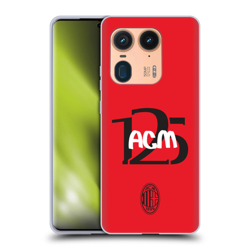 AC Milan 125th Anniversary Typography Soft Gel Case for Motorola Edge 50 Ultra/X50 Ultra