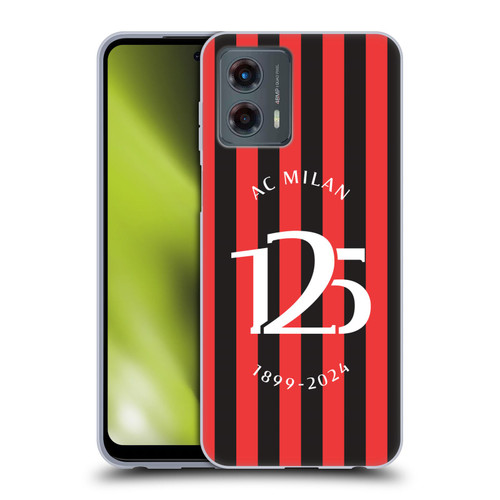 AC Milan 125th Anniversary Red And Black Stripes Soft Gel Case for Motorola Moto G (2023)
