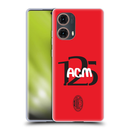 AC Milan 125th Anniversary Typography Soft Gel Case for Motorola Moto G85