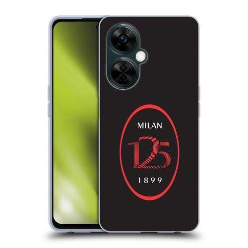 AC Milan 125th Anniversary Black Logo Soft Gel Case for OnePlus Nord N30