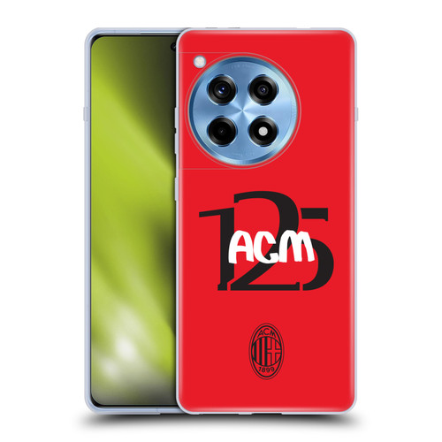 AC Milan 125th Anniversary Typography Soft Gel Case for OnePlus 12R