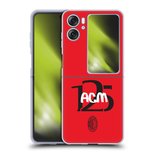 AC Milan 125th Anniversary Typography Soft Gel Case for OPPO Find N2 Flip