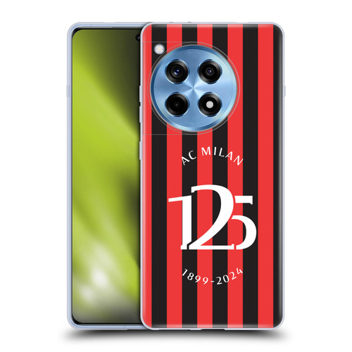 AC Milan 125th Anniversary Red And Black Stripes Soft Gel Case for OPPO OnePlus Ace 3 5G