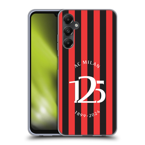 AC Milan 125th Anniversary Red And Black Stripes Soft Gel Case for Samsung Galaxy A05s