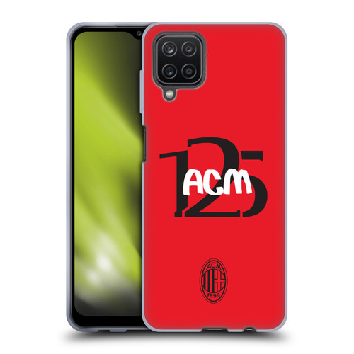 AC Milan 125th Anniversary Typography Soft Gel Case for Samsung Galaxy A12 (2020)