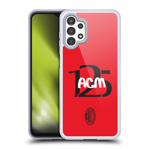 AC Milan 125th Anniversary Typography Soft Gel Case for Samsung Galaxy A13 (2022)