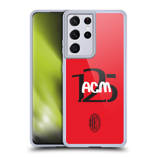 AC Milan 125th Anniversary Typography Soft Gel Case for Samsung Galaxy S21 Ultra 5G