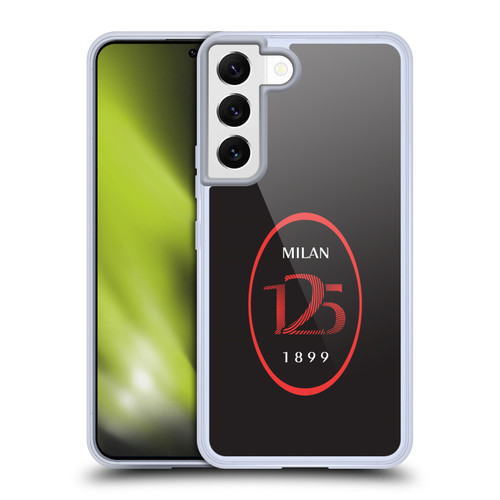 AC Milan 125th Anniversary Black Logo Soft Gel Case for Samsung Galaxy S22 5G