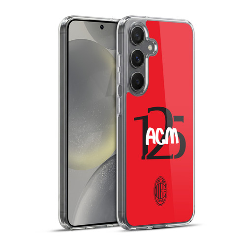 AC Milan 125th Anniversary Typography Soft Gel Case for Samsung Galaxy S24+ 5G & MagSafe