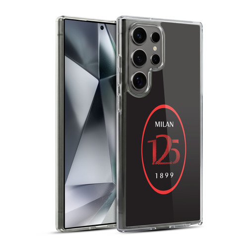 AC Milan 125th Anniversary Black Logo Soft Gel Case for Samsung Galaxy S24 Ultra 5G & MagSafe