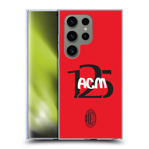 AC Milan 125th Anniversary Typography Soft Gel Case for Samsung Galaxy S24 Ultra 5G