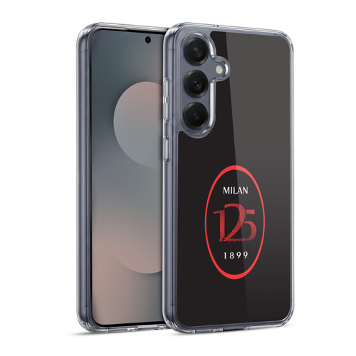 AC Milan 125th Anniversary Black Logo Soft Gel Case for Samsung Galaxy S25 & MagSafe