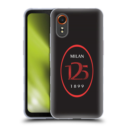 AC Milan 125th Anniversary Black Logo Soft Gel Case for Samsung Galaxy Xcover7 5G