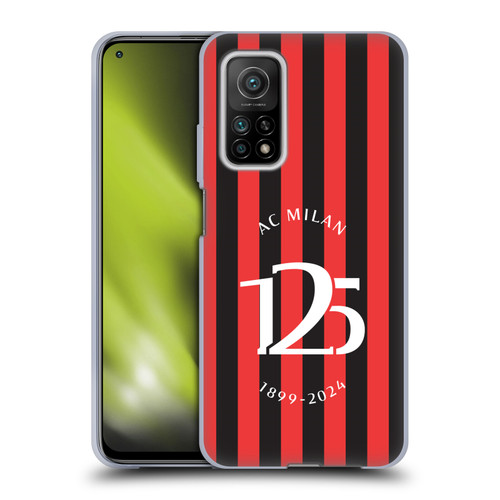 AC Milan 125th Anniversary Red And Black Stripes Soft Gel Case for Xiaomi Mi 10T 5G