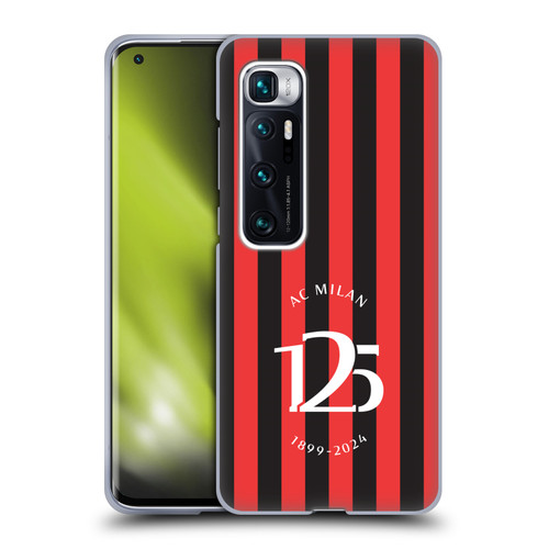 AC Milan 125th Anniversary Red And Black Stripes Soft Gel Case for Xiaomi Mi 10 Ultra 5G