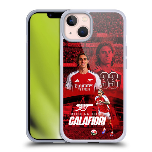 Arsenal FC 2024/25 First Team Riccardo Calafiori Soft Gel Case for Apple iPhone 13 Arsenal FC 2024/25 First Team Riccardo Calafiori Soft Gel Case for Apple iPhone 13