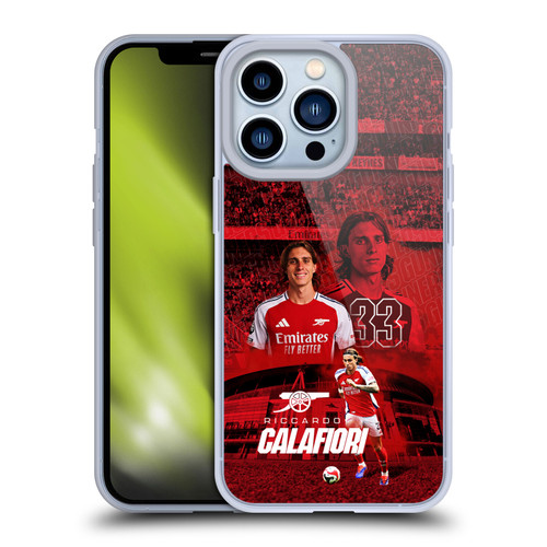 Arsenal FC 2024/25 First Team Riccardo Calafiori Soft Gel Case for Apple iPhone 13 Pro Arsenal FC 2024/25 First Team Riccardo Calafiori Soft Gel Case for Apple iPhone 13 Pro