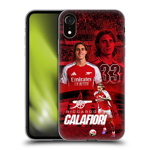 Arsenal FC 2024/25 First Team Riccardo Calafiori Soft Gel Case for Apple iPhone XR Arsenal FC 2024/25 First Team Riccardo Calafiori Soft Gel Case for Apple iPhone XR