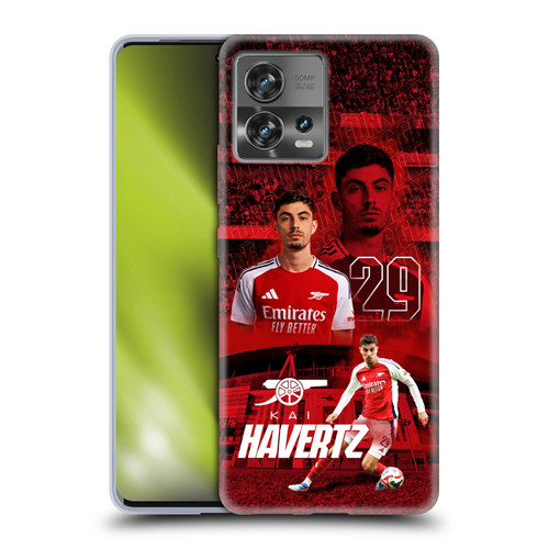 Arsenal FC 2024/25 First Team Kai Havertz Soft Gel Case for Motorola Moto Edge 30 Fusion