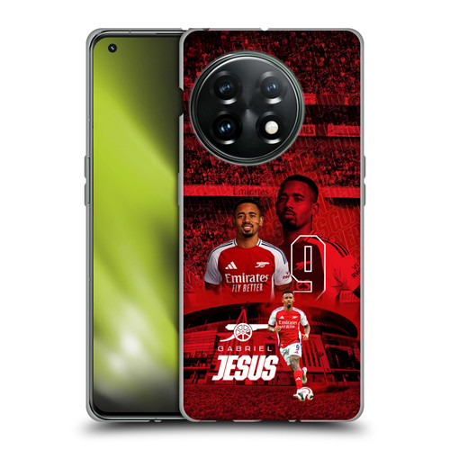 Arsenal FC 2024/25 First Team Gabriel Jesus Soft Gel Case for OnePlus 11 5G