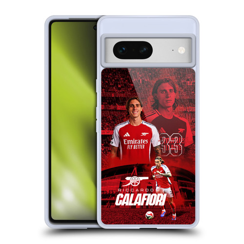 Arsenal FC 2024/25 First Team Riccardo Calafiori Soft Gel Case for Google Pixel 7