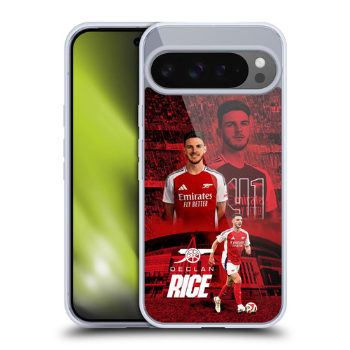 Arsenal FC 2024/25 First Team Declan Rice Soft Gel Case for Google Pixel 9 Pro XL