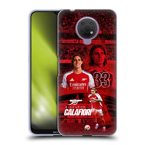Arsenal FC 2024/25 First Team Riccardo Calafiori Soft Gel Case for Nokia G10