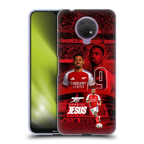 Arsenal FC 2024/25 First Team Gabriel Jesus Soft Gel Case for Nokia G10