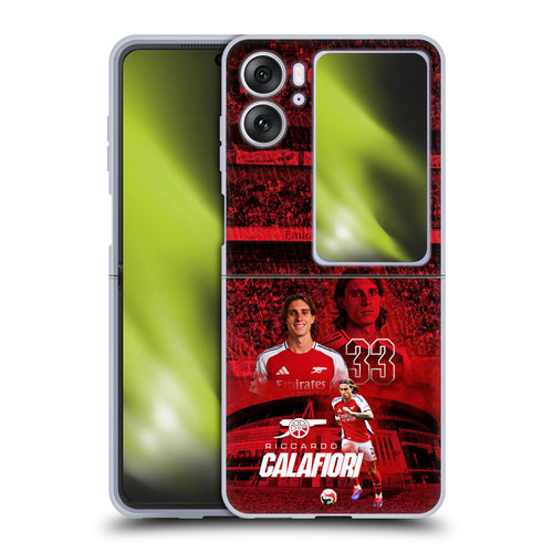 Arsenal FC 2024/25 First Team Riccardo Calafiori Soft Gel Case for OPPO Find N2 Flip